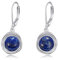 POPLYKE Lapis lazuli Ohrringe Dangle Damen Sterling Silber Leverback Ohrringe Lapis lazuli Schmuck