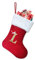 Baketron Personalisierte Weihnachtsstrümpfe mit Buchstaben 30cm Nikolausstrumpf Christmas Stockings Weißem Plüschbündchen Weihnachtsbaum Kamin hängende Ornamente für Weihnachtsbaum und Heim L