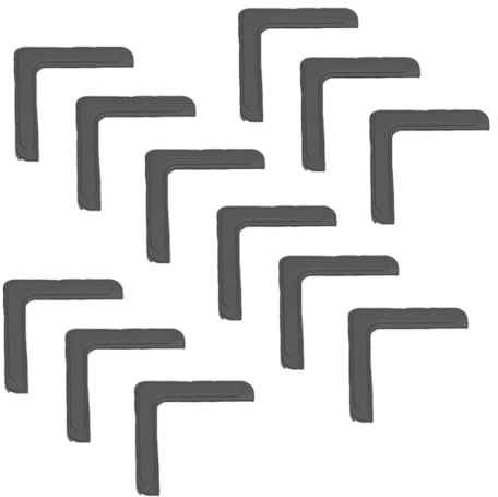 CHUANGOU 12 Piezas Protectores De Esquinas De Seguridad,Protección De Esquina De Ventana,Protector De Esquina De Silicona Proteccion Rincón Seguro.(Negro L)