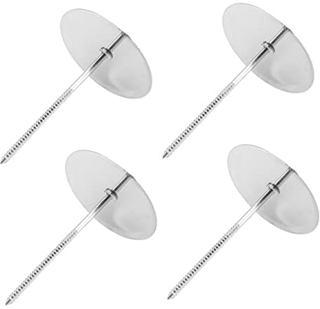 ABOOFAN Lot De 4 Clous De Décoration Gâteau, Diamètre 5 Cm, Acier Inoxydable, Rotation Douce, Outils Professionnels Pâtisserie, pour Fleurs Glaçage, Décoration Cupcakes, Accessoires La Cuisine