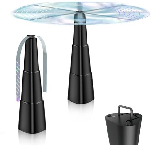 BNGXR Repellente per Mosche, 2 Pezzi Ventilatore Repellente per Zanzare, Portatile Anti Mosche Ventola Elettronico per Interni ed Esterni per tavoli Ventilatore per Mosche Repellente con Gancio