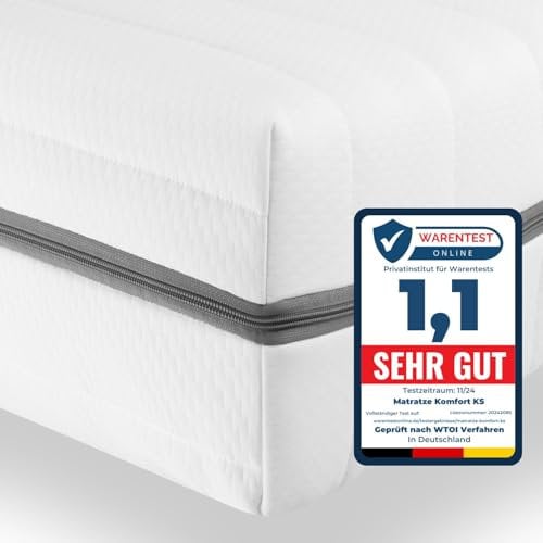 Sleepneo Matratze 180x200 cm - Höhe 18cm - Duo Härtegrad H3 & H4 - Orthopädische 7 Zonen Kaltschaummatratze, punktelastisch atmungsaktiv - Softer Bezug mit 4-seitigem Reißverschluss