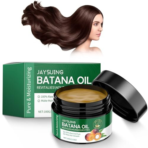 Bio Batana Öl für Haare, 100g Bio Batana Öl für Haarwachstum, Batana Haarspülung, 100%% Natürliche Batana-Haarcreme, Bio Batana-Öl-Conditioner, für Gesünderes, Dickeres, Glatter Haar