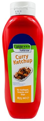 Cuisine Noblesse - Premium Curry Ketchup 875 ml Flasche in Gastro-Qualität - Curryketchup ideal zum Grillen für Geflügel, Fleisch, Snacks und Dips - Fruchtig, würzig und vollaromatisch