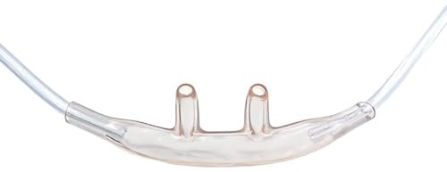 Oxygen Nasal Cannula with Short Tube - 0.3m (1') Clear, Lightweight, Comfortable, Over-The-Ear | Short Length for use with Portable Machine | NHS Approved