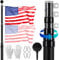VEVOR Kit de Mástil de Bandera Telescópico de 609 cm Mástil de Bandera de Aleación de Aluminio Resistente en Suelo Mástil de Bandera de 3 Modos de Visualización con Accesorios Profesionales, Negro