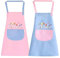 XSYKJGS Malschürze Kinder 2 Stück Schürze Kinder Schule, Verstellbare 6-10-12 Jahre Kochschürze Kinder Jungen Mädchen mit Taschen für Basteln Malen Backen Kochen（Blau und Rosa）