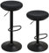 IWMH Barstools Set of 2, 360° Swivel Bar Stools,Height Adjustable Chairs,Backless Round Counter Breathable Mesh Fabric Kitchen Stools for Bar,Restaurant (Grey)