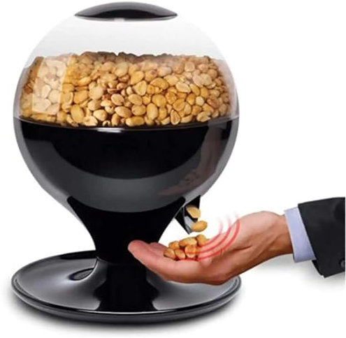 ZYJIX Touch Activated Candy Dispenser Machine - 1000ml Capacity For Gumballs, Nuts, Snacks - Automatic Sweets Dispenser For Home And Office
