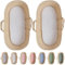 Bunnyjik 28x74-30x70 Ovale Spannbettlaken – GOTS-ZERTIFIZIERTES Bio Set aus 2 – 100% Baumwolle, Luftig & Kühlend – 190GSM Bio-Baumwolle – Stubenwagen Bezug, Moseskorb, Babybett, Beistellbett