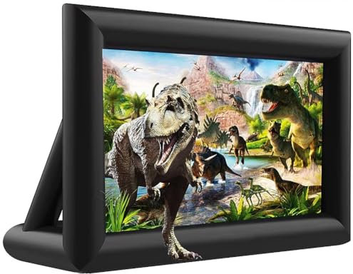 Inflatable Movie Projector Screen, 16Ft/20Ft Outdoor Projector Screen with Blower, Supports Front and Rear Projection, Ideal for Backyard, Events and Entertainment 16FT