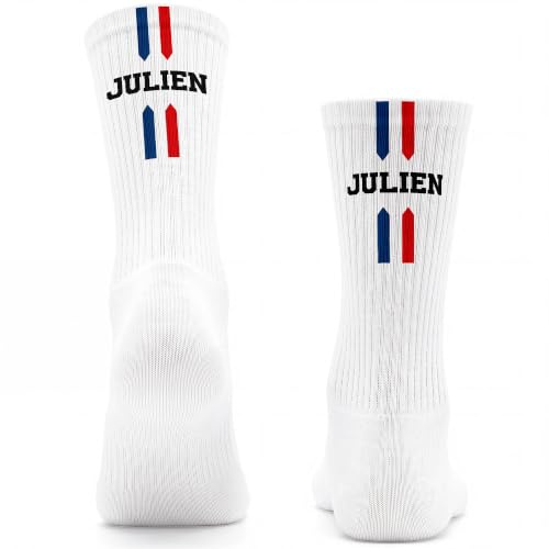 KDO MAGIC Chaussette personnalisée Coton Taille 37-41 & 42-46 | Idée cadeau sport, anniversaire, humour, EVG, EVJF | Paires chaussettes personnalisables avec prénom | Chaussettes hautes