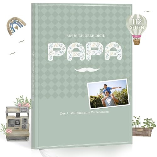 Vatertagsgeschenk Papa Buch I Papa was kannst du erzählen I Papa erzähl mir von deinem leben Buch zum Ausfüllen I Geburtstagsgeschenk Geschenke für Papa zum Geburtstag oder Vatertag Vater erzähl mal