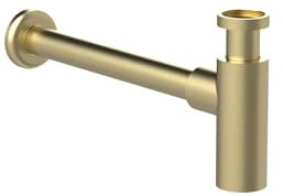 ROCA A5064070VA AQUA Basic Sifón Mural Cilíndrico de 1 1/4 Lavabo Tubo de 300 Mm Oro Cepillado