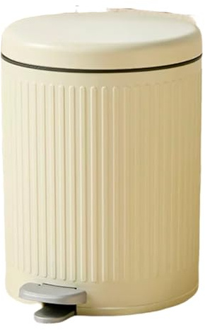 Poubelle De Cuisine À Pédale 12 Litres, Anti-Empreintes Digitales Avec Couvercle Fermeture Amortie, En Métal Et Seau Intérieur Amovible(Beige,12L)