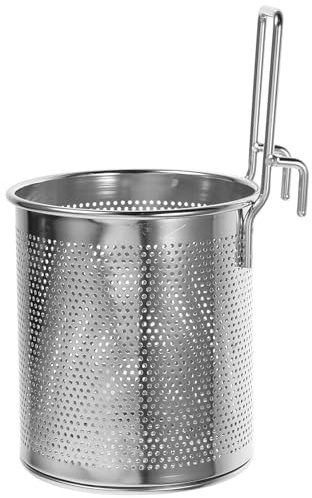 DRESSOOS Stainless Steel Hot-Pot Strain Basket with 10cm Straight Handle, Hanging Hot Pot Basket for Filtering and Straining, Kitchen Utensil for Hot Pot Cooking and Food Preparation
