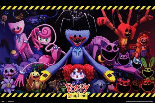 Gb Posters Poppy Playtime All Time Characters Maxi-Poster, 61 x 91,5 cm, Maxi-Poster, 61 x 91,5 cm, gerollt, Kunstposter, Wandposter, Poster & Drucke