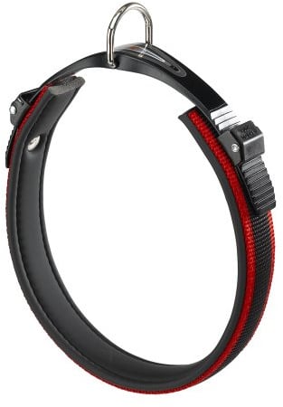 Ferplast Dog Collar ERGOCOMFORT, Collar for Large Size Dogs, Closure with Microadjustment, Soft Padding, Quick Release, Red