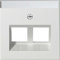 Gira 2640 27 Steckdosenabdeckung, RJ-45, Farbe: Weiß