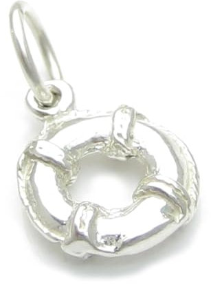 Rettungsring Sterling Silber Charm .925 x 1 Lifebuoy Preserver Boy Charms