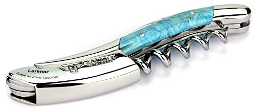 Laguiole en Aubrac Kellnermesser Larimar blau Edelstahl glänzend SOM99PWI Sommelierbesteck