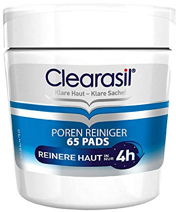 Clearasil Poren Reiniger Pads - Anti Pickel & Mitesser Pads zur Reinigung der Poren im Gesicht - 1 x 65 Stück