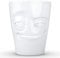 FIFTYEIGHT PRODUCTS / Tassen / Henkelbecher „Verschmitzt (Porzellan, 350 ml, Weiß, Made in Germany)