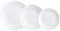 Luminarc Zelie - Service de table de 18 pièces, en verre, Blanc