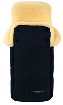 Hofbrucker Baby Winter Fußsack Lammfell Luxus für Kinderwagen & Buggy | Lammfell-Fußsack für Kinderwagen & Buggy | Atmungsaktiv & waschbar | Merino-Lammfell