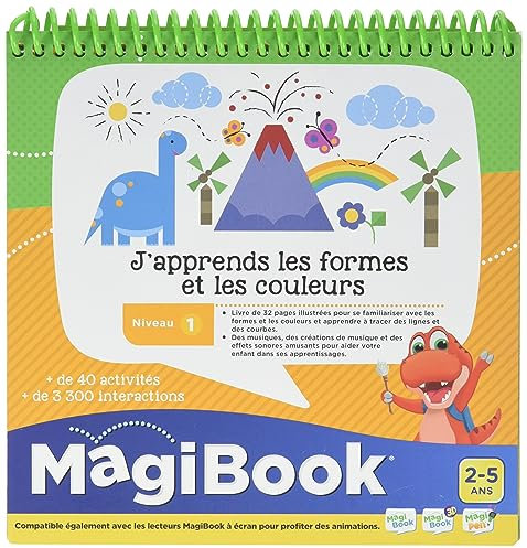 VTech - MagiBook, Livre Éducatif Enfant Niveau 1 J'apprends Les Formes et Les Couleurs, Pages Illustrées et Interactives, Cadeau Garçon et Fille de 2 Ans à 5 Ans - Contenu en Français