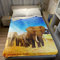 Violetpos Dick Decke Weich Wärme Gemütlich Flanell-Fleece Sofadecke Deckeldecke Elefant Spaziergang Familie Baby 150 x 200 cm