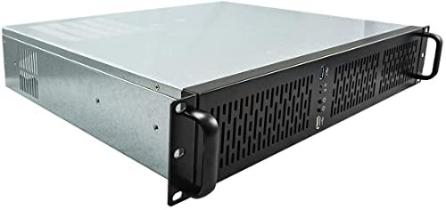 UNYKAch Caja Rack UK2129 Formato 2U 19 Micro ATX con Fondo de 380 mm, Espacio para 4 Discos Duros de 3,5”, Filtro Antipolvo Frontal, 1 Puerto USB 2.0, 1 Puerto USB 3.0