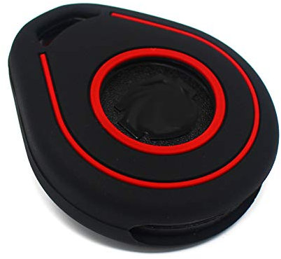 Schlüssel Hülle HAB für Motorrad Schlüssel Silikon Cover Keyless Go Fahrzeugschlüssel (Schwarz Rot)
