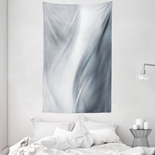 ABAKUHAUS Grau Wandteppich und Tagesdecke, monochromatische Zusammenfassung aus Weiches Mikrofaser Stoff Waschbar ohne Verblassen Digitaldruck, 140 x 230 cm, Grau