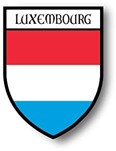 Akachafactory Stickers decal souvenir vinyl car shield city flag world crest luxembourg