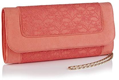 Ruby Shoo Women's Coral Tirana Lace Clutch Bag