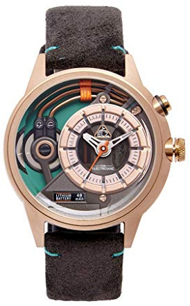 The Electricianz Herren Analog Quarz Uhr mit Leder Armband ZZ-A3C/04