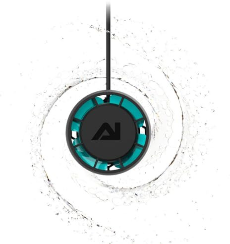 AquaIllumination Nero 3 Pompa di Movimento Regolabile Wi-Fi Fino a 7.570 l/h