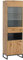 Mirjan24 Vitrine Olier WIT60, Standvitrine, Vitrinenschrank, Stauraumvitrine, Hochschrank, Highboard, Wohnzimmer, Wohnzimmer Schrank (Eiche Artisan/Eiche Artisan + Schwarz, ohne Beleuchtung)