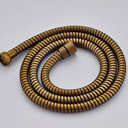ZXF Flessibili Doccia, 150 Centimetri in Acciaio Inox Doccia Tubo Flessibile Finitura Ottone Anticato