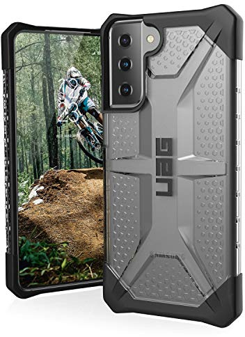 Urban Armor Gear Plasma Schutzhülle Samsung Galaxy S21+ 5G (6,7 Zoll) Hülle (Wireless Charging kompatibles Cover, Sturzfeste Handyhülle, Ultra Slim Bumper) - ash (grau transparent)