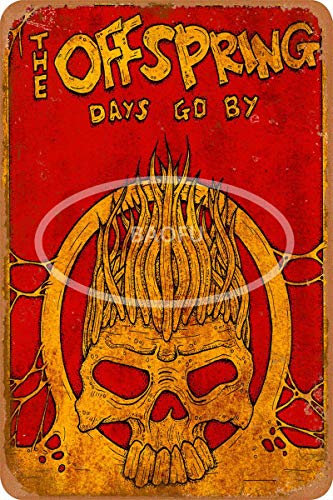 Keviewly Wandposter, Motiv: Offspring Days Goo by Iron Painting Wall Poster Metal Vintage Band Tin Signs Retro Garage Plaque Deko Wohnzimmer Garten Schlafzimmer Büro Hotel Cafe Bar