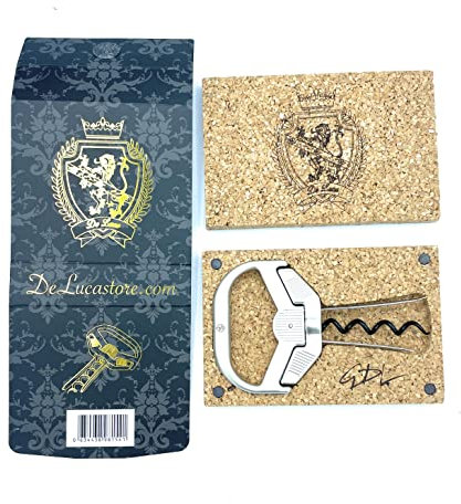 Cavatappi Professionale con Doppia Lama e Verme per Vini Invecchiati - Apribottiglie di Alta Qualità per Appassionati di Vino e Sommelier - Design Elegante e Versatile