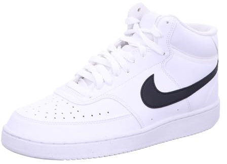 Nike Court Vision Mid Next Nature, Scarpe da Ginnastica Uomo, White Black White, 44.5 EU