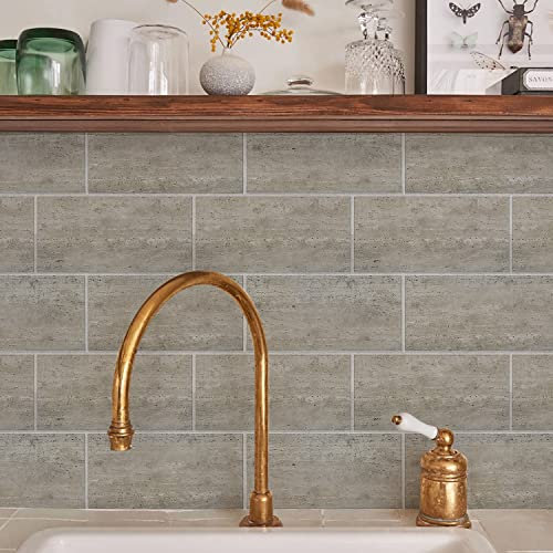 Vinyl-Boden-Wandfliesen, Boden-Aufkleber, rutschfeste Bodenfliesen, Aufkleber für Küche, Badezimmer, selbstklebend, abziehen und aufkleben, PVC-Bodenaufkleber, DIY, braun, 30 x 15 cm, 12 Stück