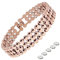 JEROOT Magnetische Armbänder aus Titanstahl für Damen, Verschluss Edelstahl Armband Magnet 3X Stärke Damen Magnetarmband ultra-stark (je 3500 Gauss), Energetix Magnetschmuck