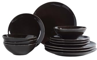 Broste Copenhagen Nordic Coal Geschirrset mittag für Vier