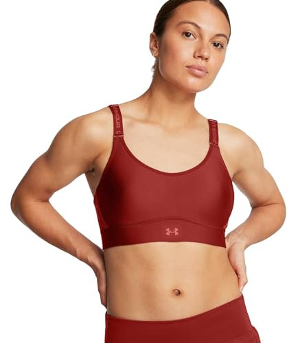 Under Armour Damen Infinity Mid Impact Sport-BH, (840) Earthen Orange/Earthen Orange, (X-Large) D/DD