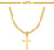 Amor Luxury Goldkette Herren 585, Kette Herren 925/585 - Königskette - Kreuz Kette - Geschenk Freund, Herren Geschenke - Halskette Herren gold, Goldkette Kreuzkette, Herren Schmuck (60 cm)