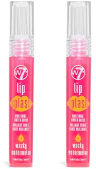 W7 Lip Splash Tinted Gloss - 2Pcs - Conditioning & Hydrating, Non-Sticky Formula - Wacky Watermelon